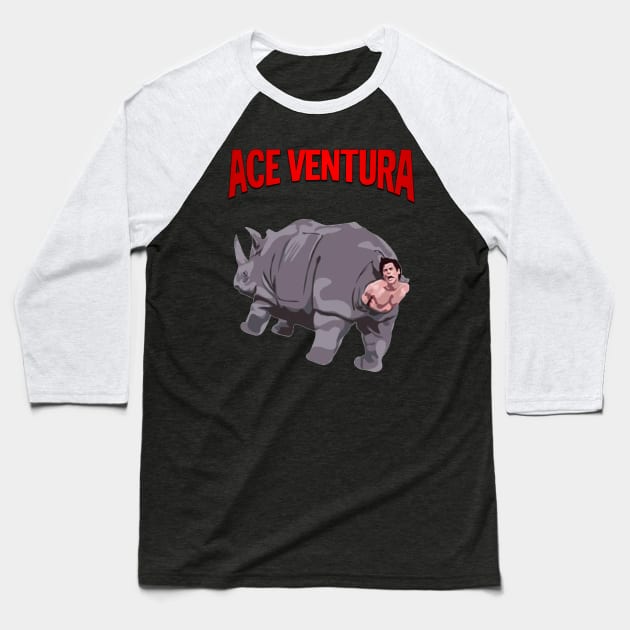 Ace Ventura Rhino Baseball T-Shirt by wsyiva